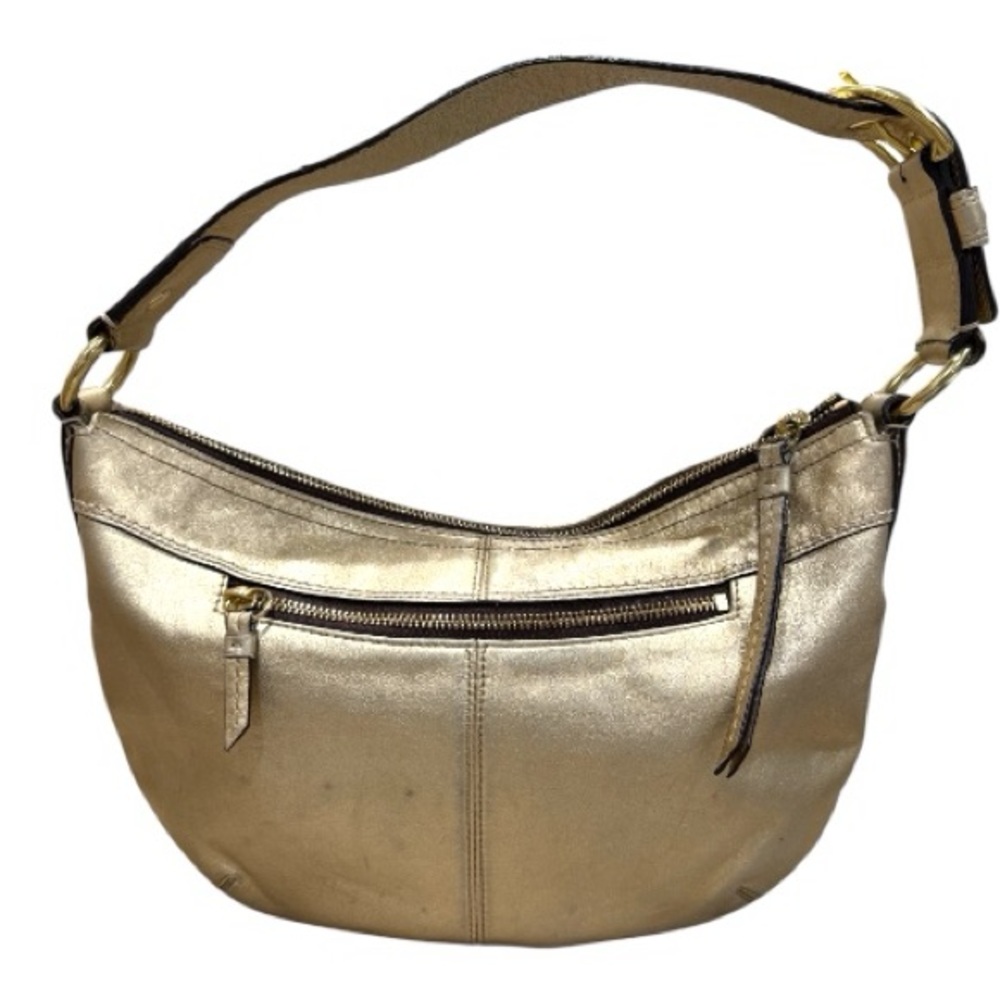 COACH SIGNATURE Gold Shoulder Bag
